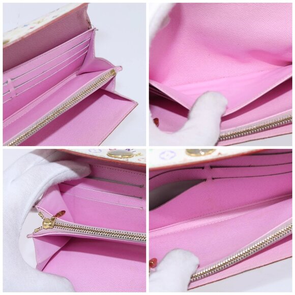 LOUIS VUITTON Multicolor Portefeuille Sarah Wallet White - Picture 15 of 16